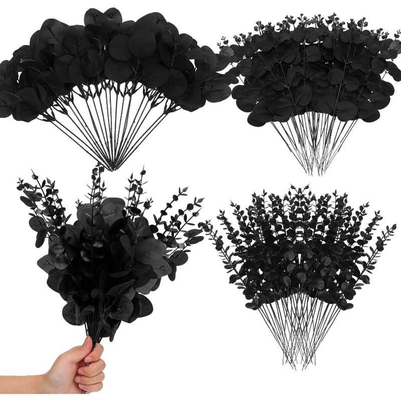 Black Eucalyptus Leaves Stems  - Pampas Grass Decor review and price