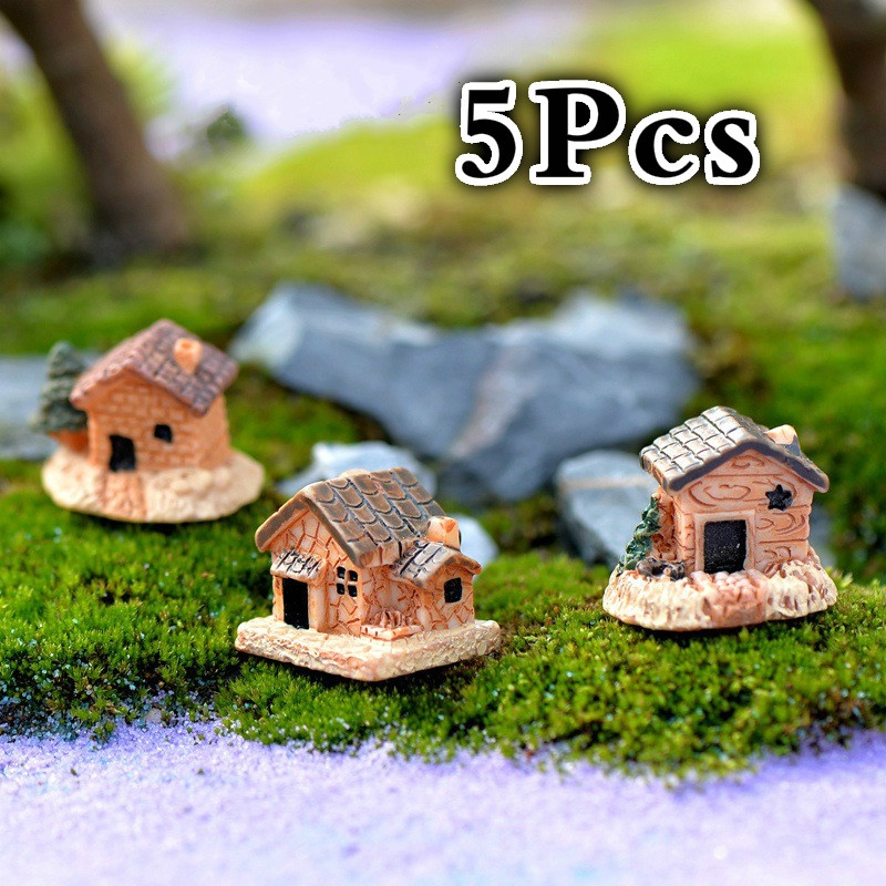 5Pcs Mini Doll House Stone Hou - Home Decor Za review and price