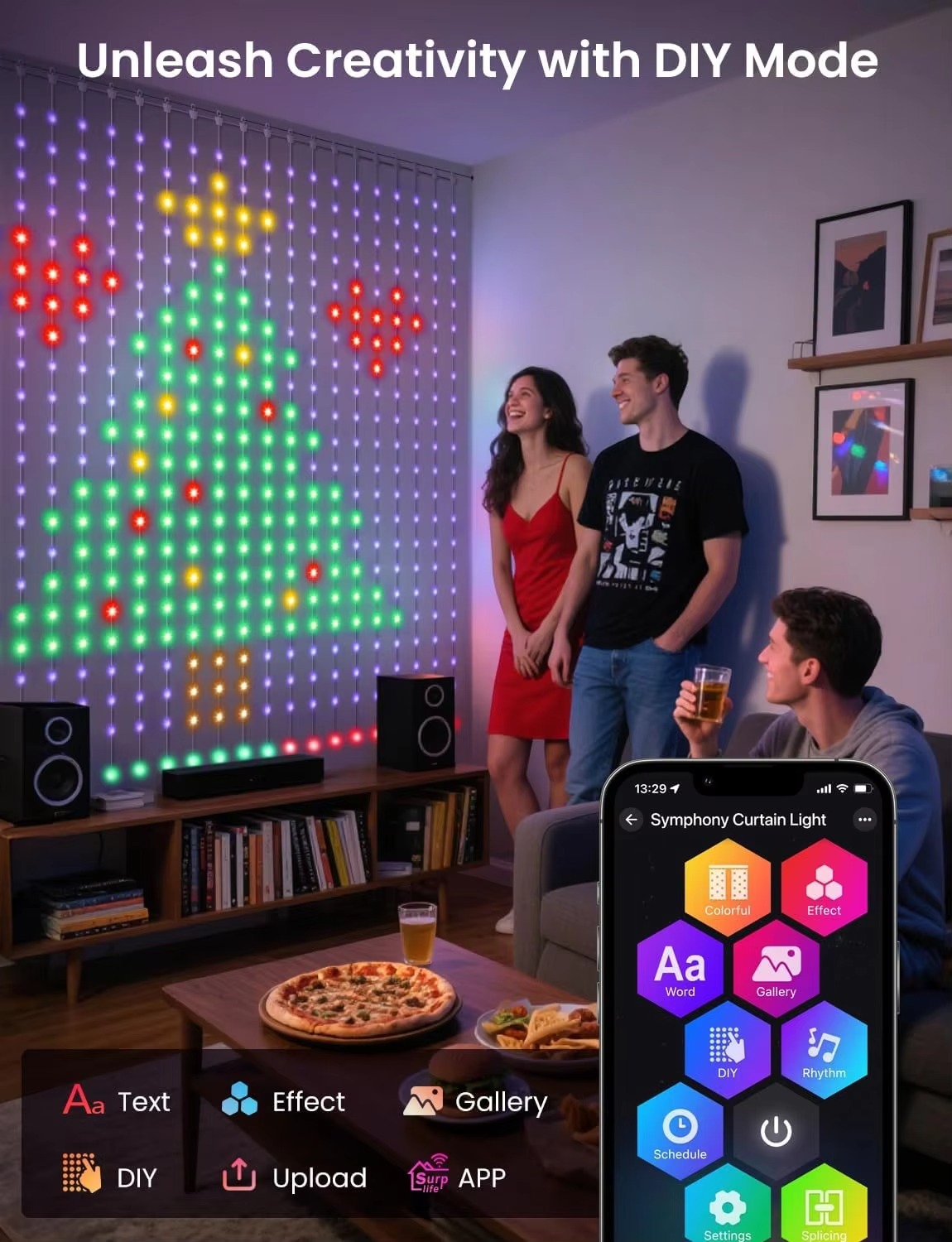 USB Curtain Light 400 LED Dyna - Home Decor Free App review and price