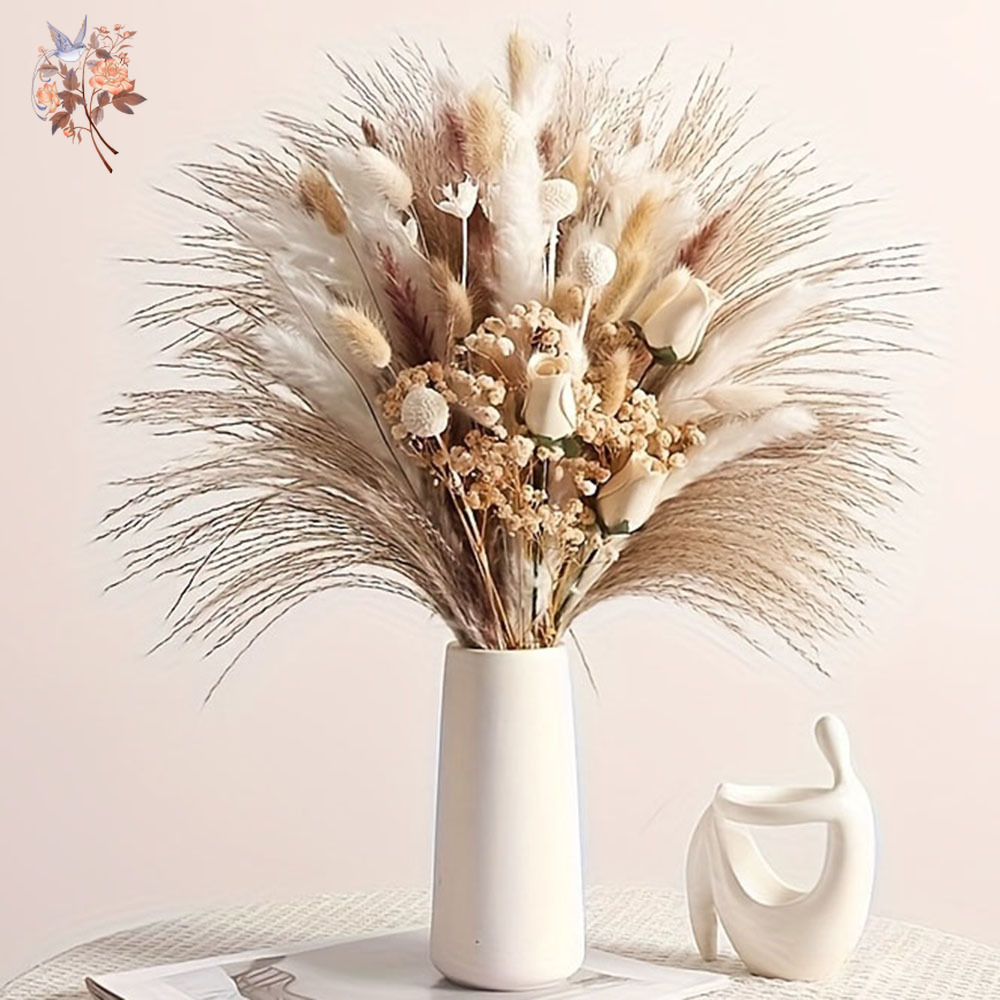 80Pcs Artificial Dried Flowers - Pampas Grass Decor review and price