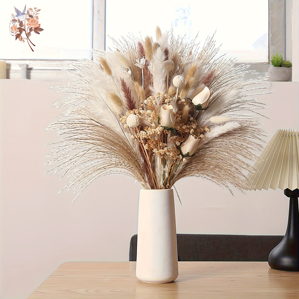 80Pcs Artificial Dried Flowers - Pampas Grass Decor review and price