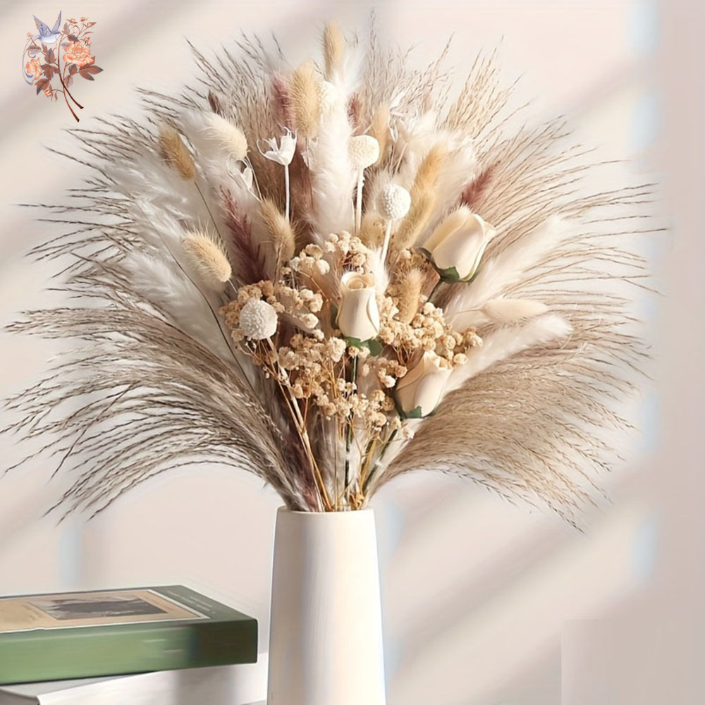 80Pcs Artificial Dried Flowers - Pampas Grass Decor review and price