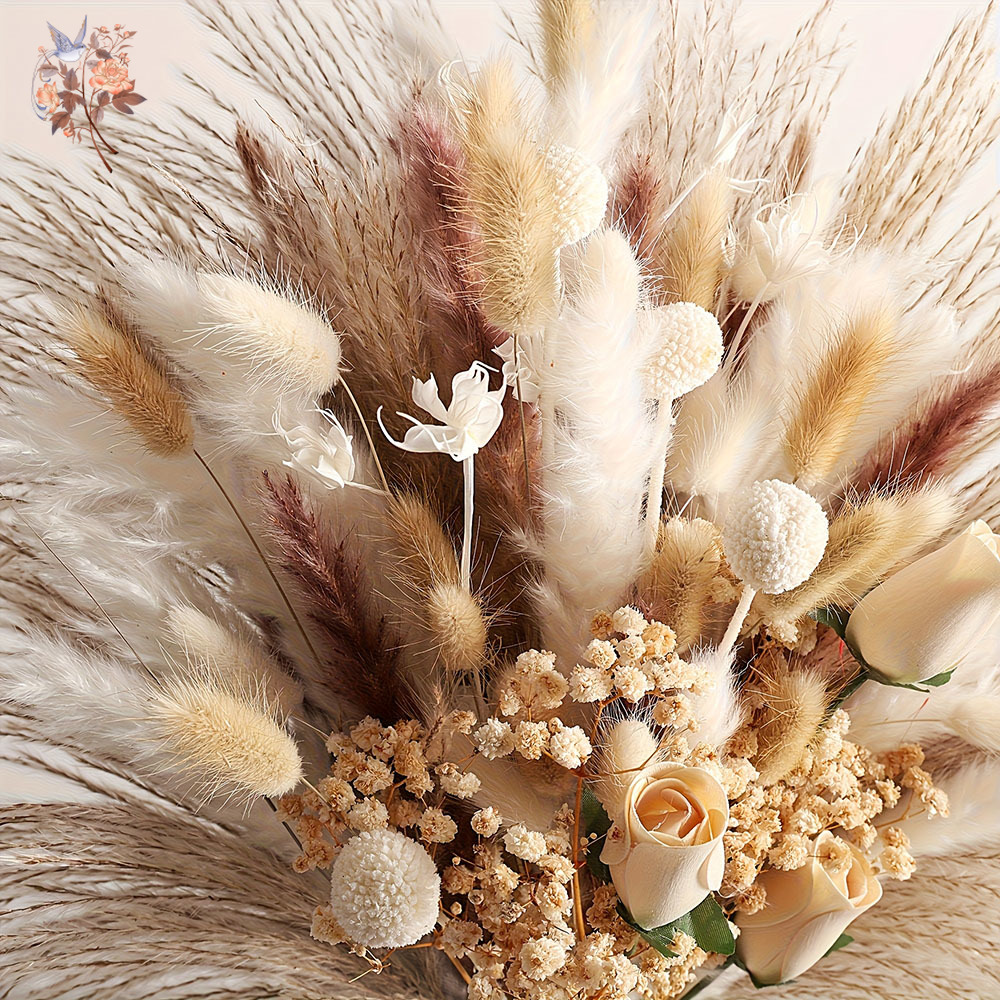 80Pcs Artificial Dried Flowers - Pampas Grass Decor review and price