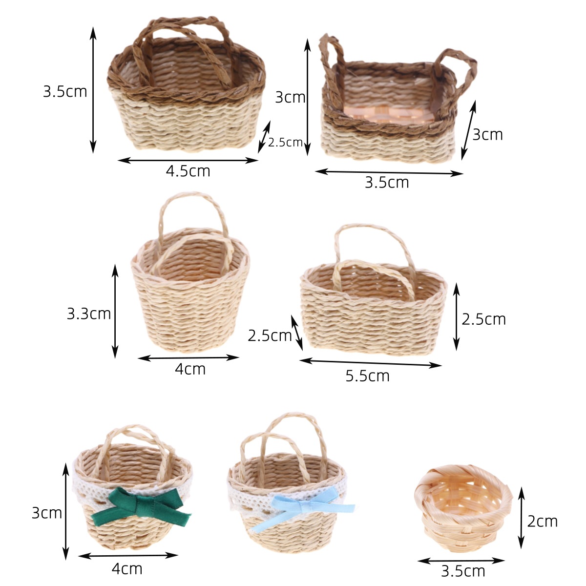 1Pc Dollhouse Handwoven Lafite - Rattan Plant Basket review and price