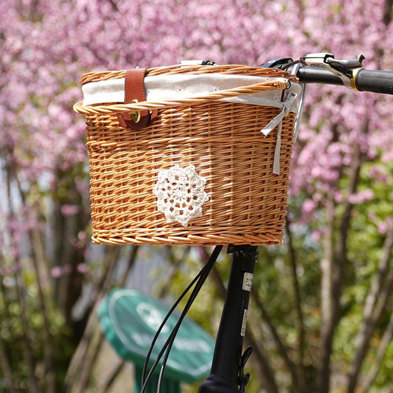 Wicker Bicycle Basket Handleba - Rattan Plant Basket review and price