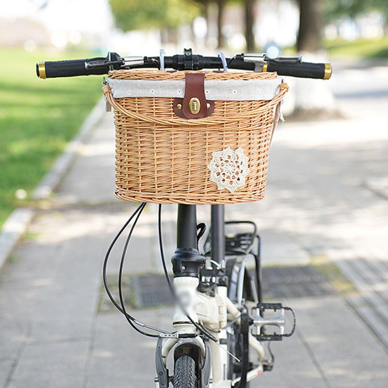 Wicker Bicycle Basket Handleba - Rattan Plant Basket review and price