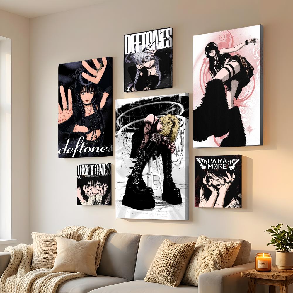 Y2K Gothic Anime Rock Girl Fra - Home Decor Y2K review and price