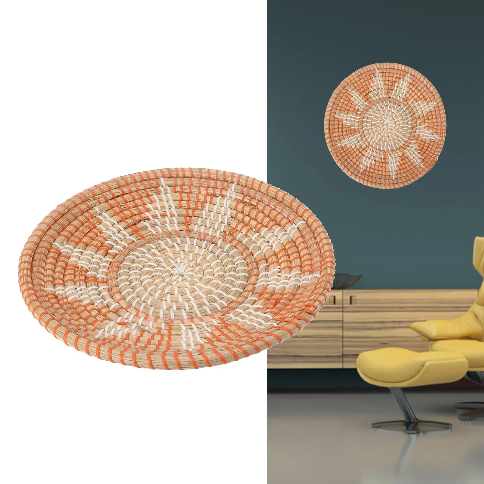 Round Grass Wall Ornaments 35c - Rattan Plant Basket review and price