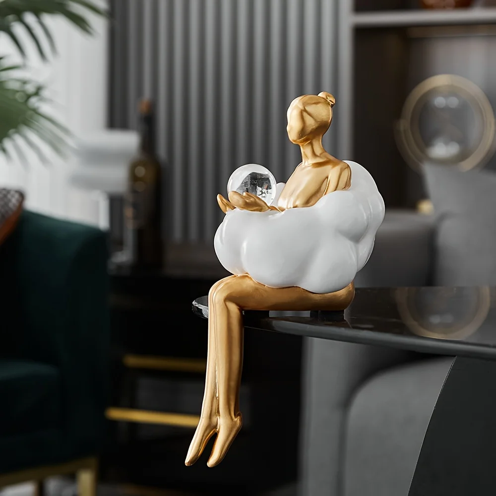 Cloud Girl Sculpture Abstract  - Home Decor Y2K review and price