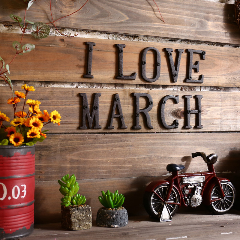 Metal Letters Numbers Cast Iro - Home Decor Y2K review and price