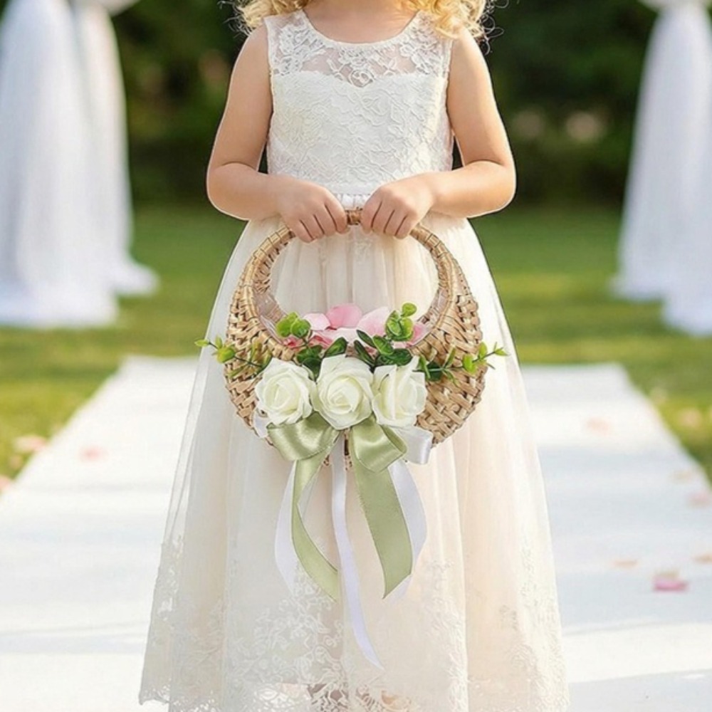 Rattan Flower Girl Basket with - Rattan Plant Basket review and price