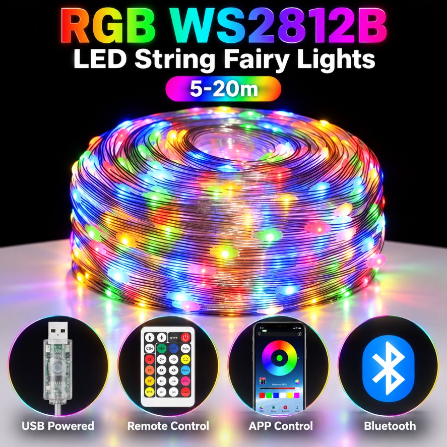 5-20m WS2812B RGB LED Fairy St - Home Decor Free App review and price