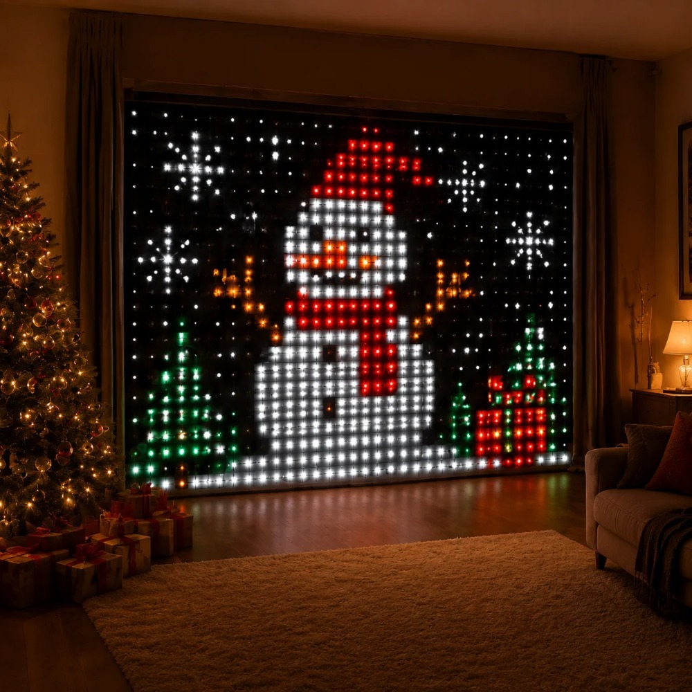 LED Pixel Curtain Lights Bluet - Home Decor Free App review and price