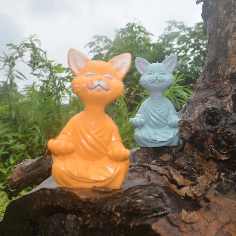 Meditation Cat Sculpture Garde - Home Decor Za review and price