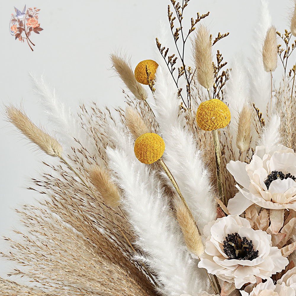 55Pcs Artificial Flower Bouque - Pampas Grass Decor review and price