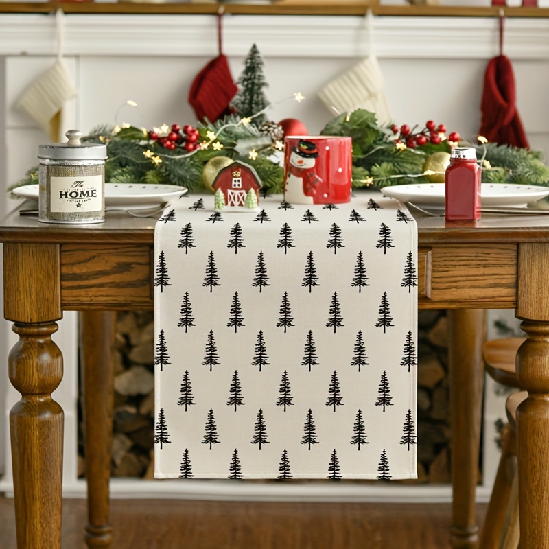 Simple Christmas Tree Table Ru - Linen Table Runner review and price