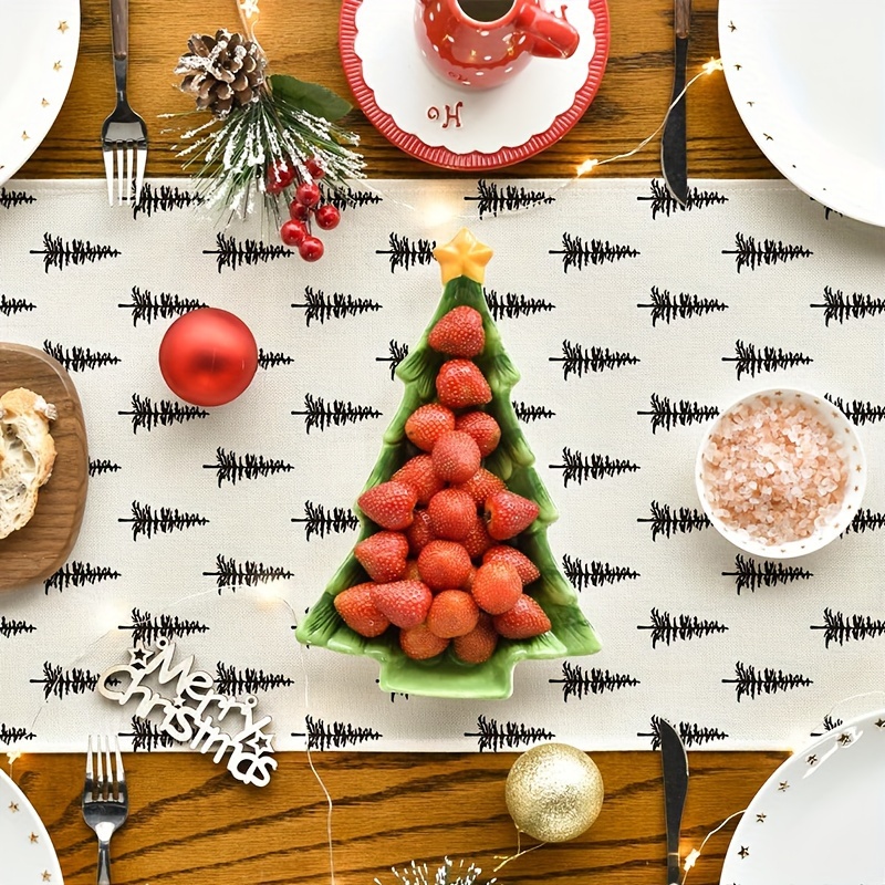 Simple Christmas Tree Table Ru - Linen Table Runner review and price