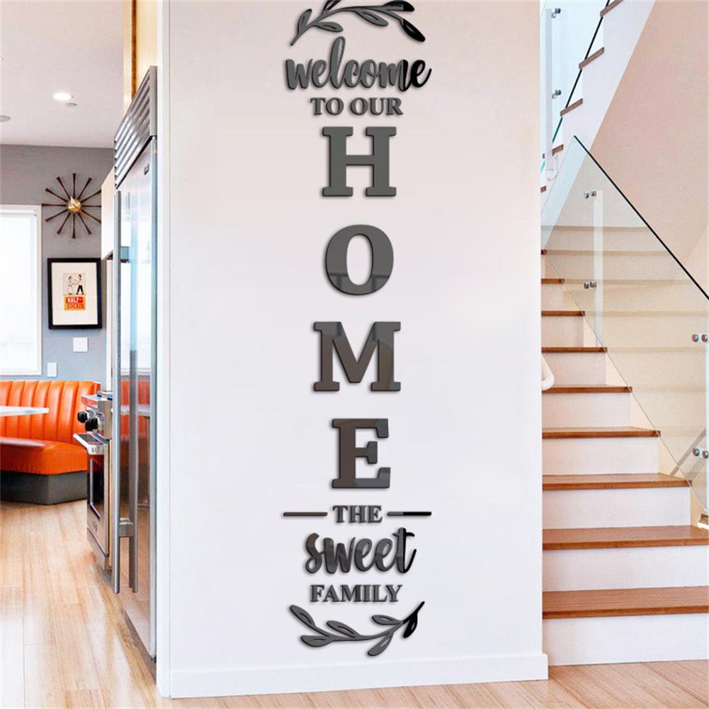 English Letters 3D Mirror Wall - Home Decor Y2K review and price