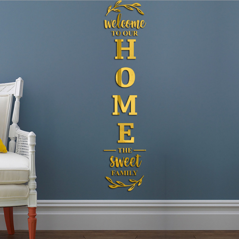 English Letters 3D Mirror Wall - Home Decor Y2K review and price