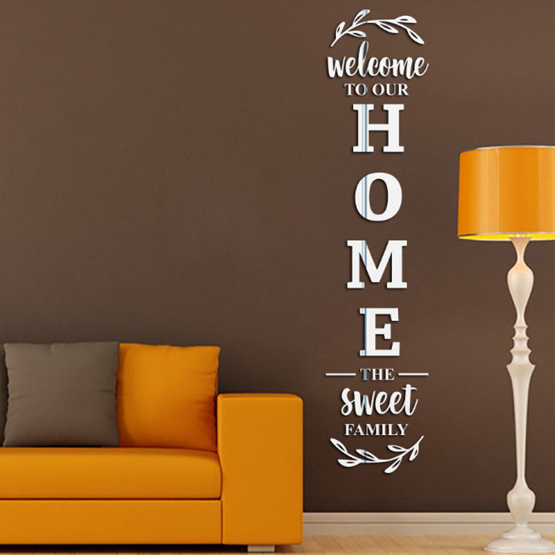 English Letters 3D Mirror Wall - Home Decor Y2K review and price