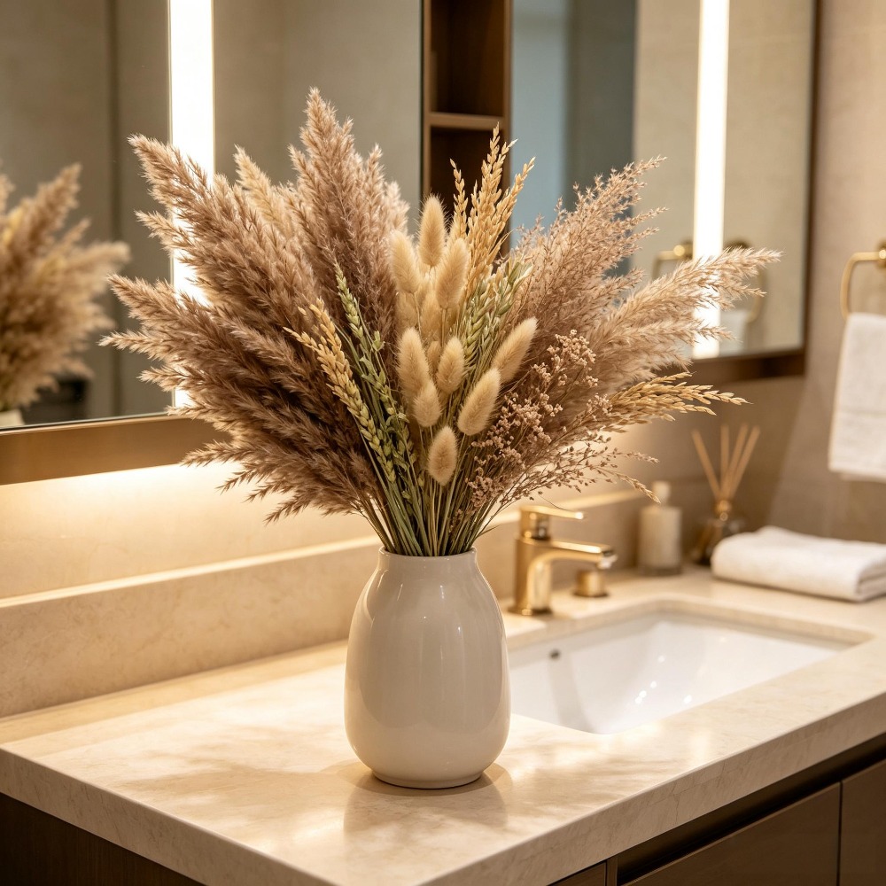 1 Bunch Mixed Dried Flowers Bo - Pampas Grass Decor review and price