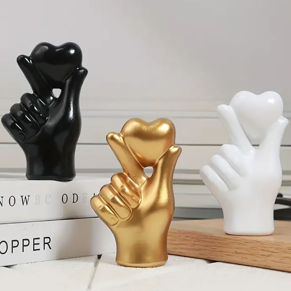 Heart Hand Gesture Statues Scu - Home Decor Y2K review and price