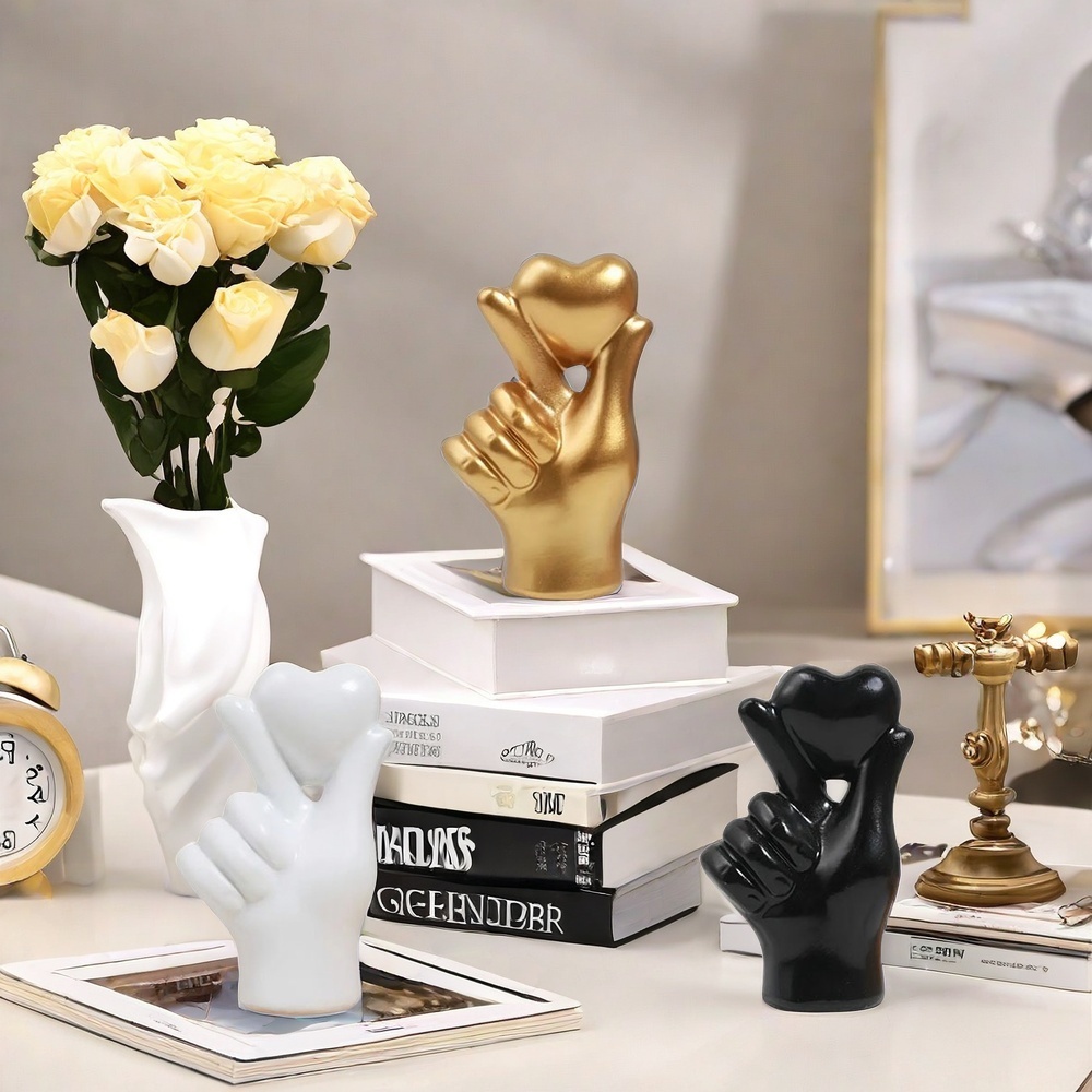 Heart Hand Gesture Statues Scu - Home Decor Y2K review and price