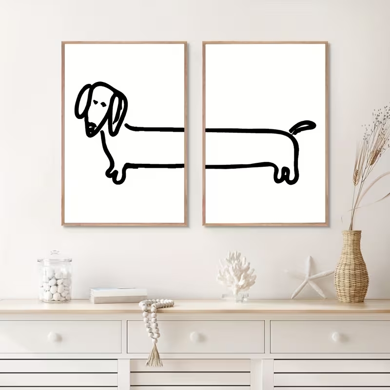 2PCS Modern Dachshund  Funny D - Home Decor Theme review and price