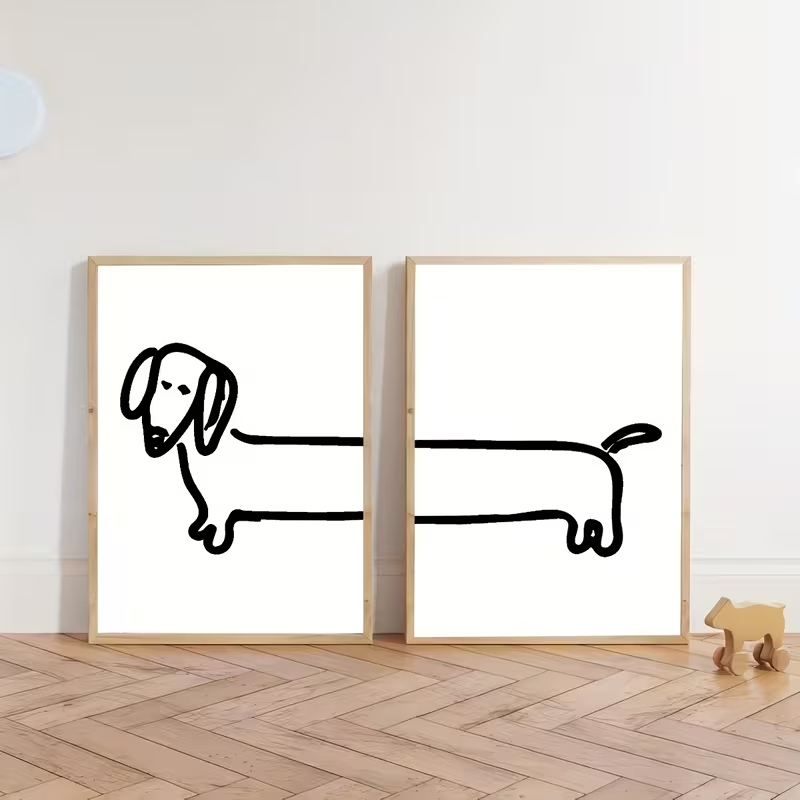 2PCS Modern Dachshund  Funny D - Home Decor Theme review and price