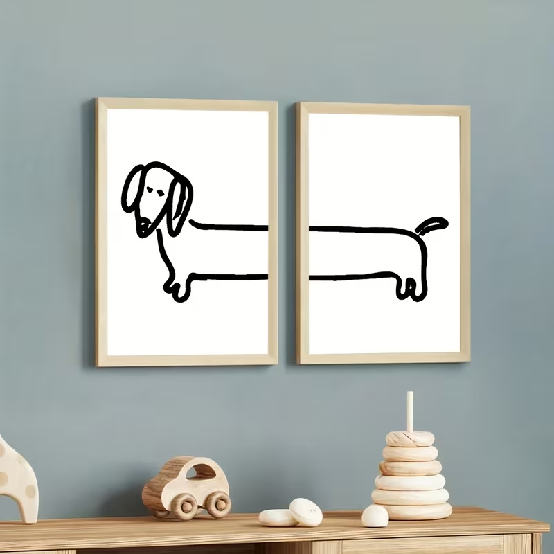 2PCS Modern Dachshund  Funny D - Home Decor Theme review and price