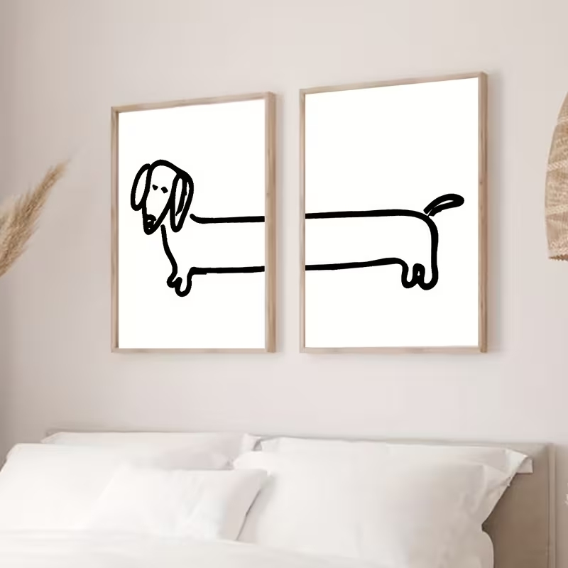 2PCS Modern Dachshund  Funny D - Home Decor Theme review and price