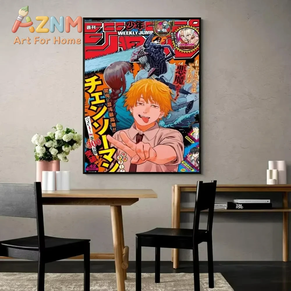 AZNM Chainsaw Man Anime Canvas - Home Decor Magazine review and price