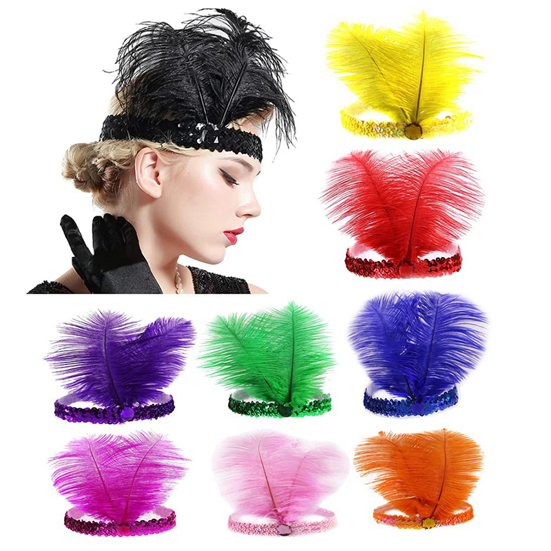 Sequins Feather Crystal Headba - Home Decor Indonesia review and price
