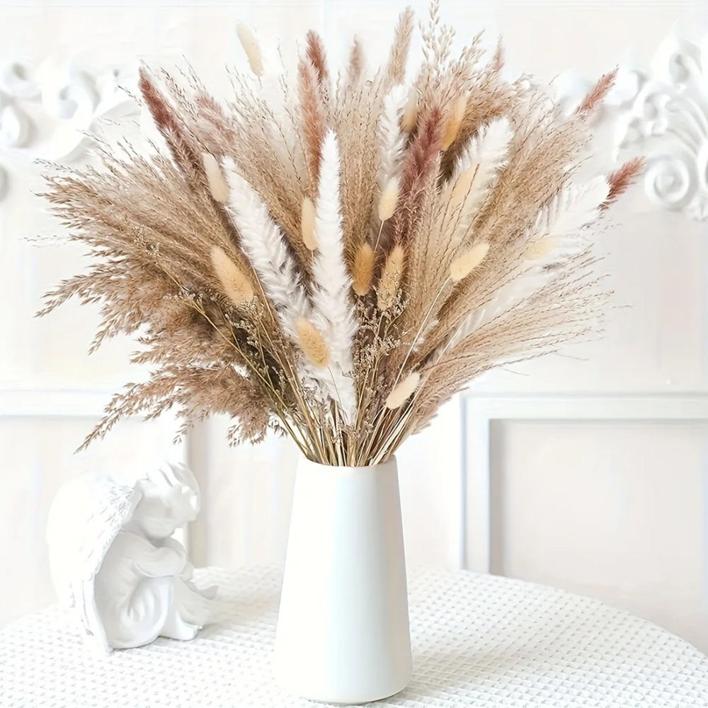 80Pieces Natural Dried Flowers - Pampas Grass Decor review and price
