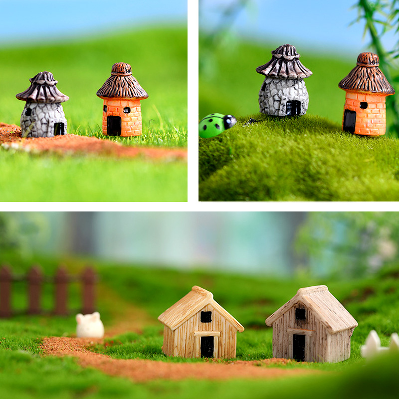 Mini Small House Figurine Resi - Home Decor Za review and price