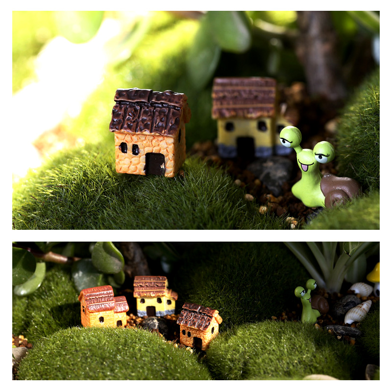 Mini Small House Figurine Resi - Home Decor Za review and price