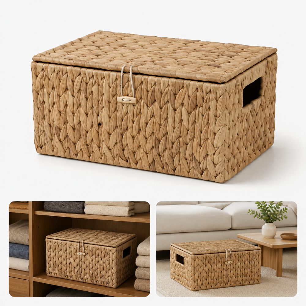 Water Hyacinth Wicker Storage  - Rattan Plant Basket review and price
