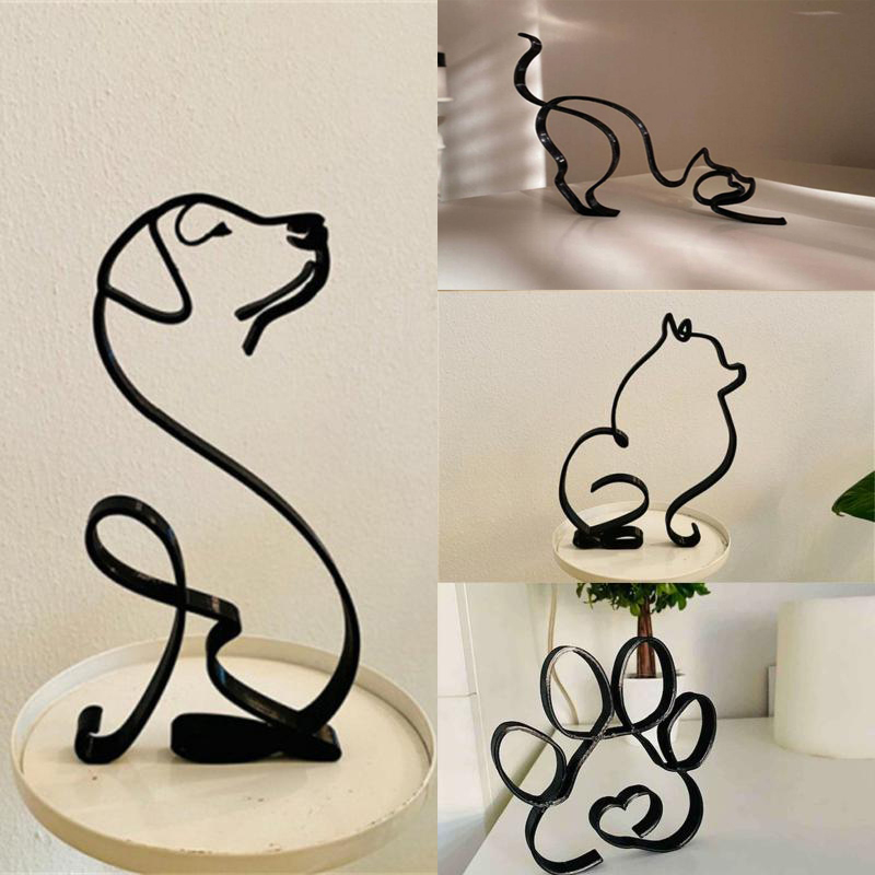 Dog Art Sculpture Metal Dog Ab - Home Decor Y2K review and price