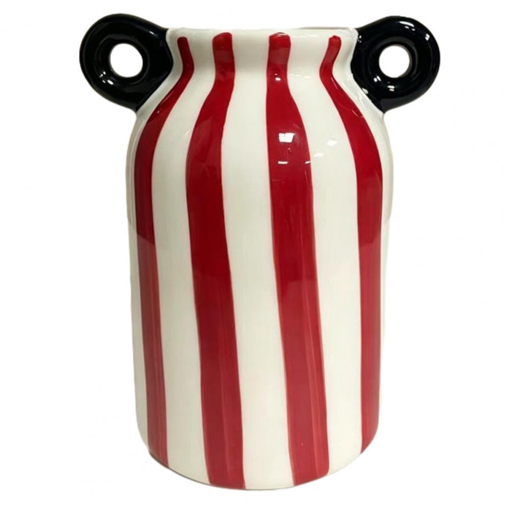 Ceramic Striped Flower Vase wi - Pampas Grass Decor review and price