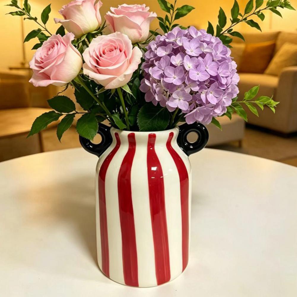 Ceramic Striped Flower Vase wi - Pampas Grass Decor review and price