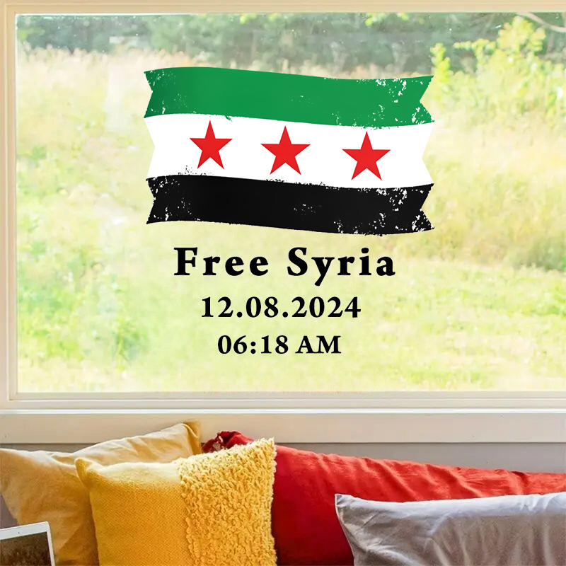 Syria Flag with Text Free Syri - Home Decor Indonesia review and price