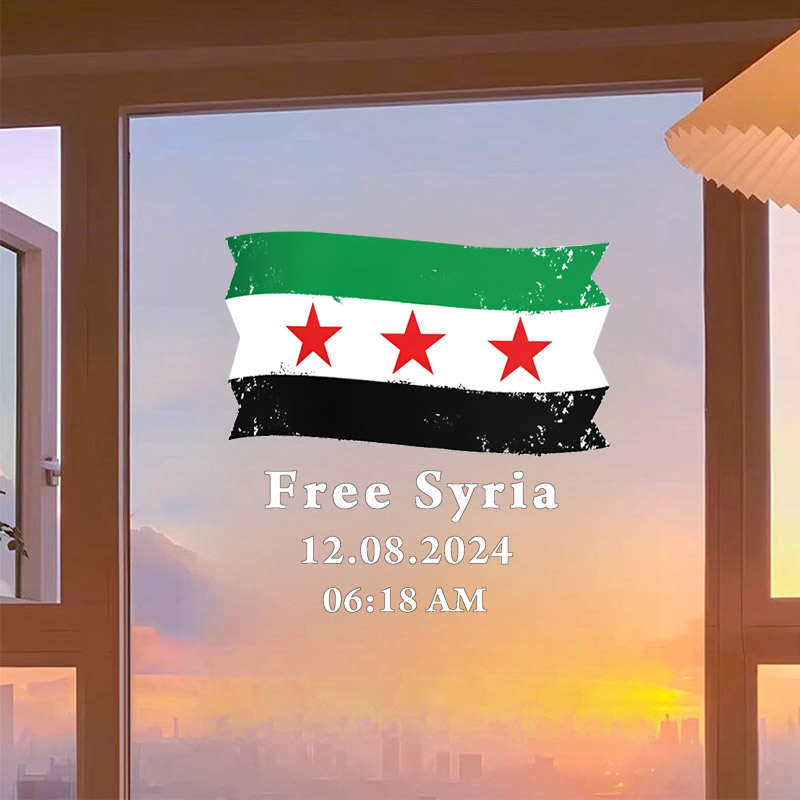 Syria Flag with Text Free Syri - Home Decor Indonesia review and price