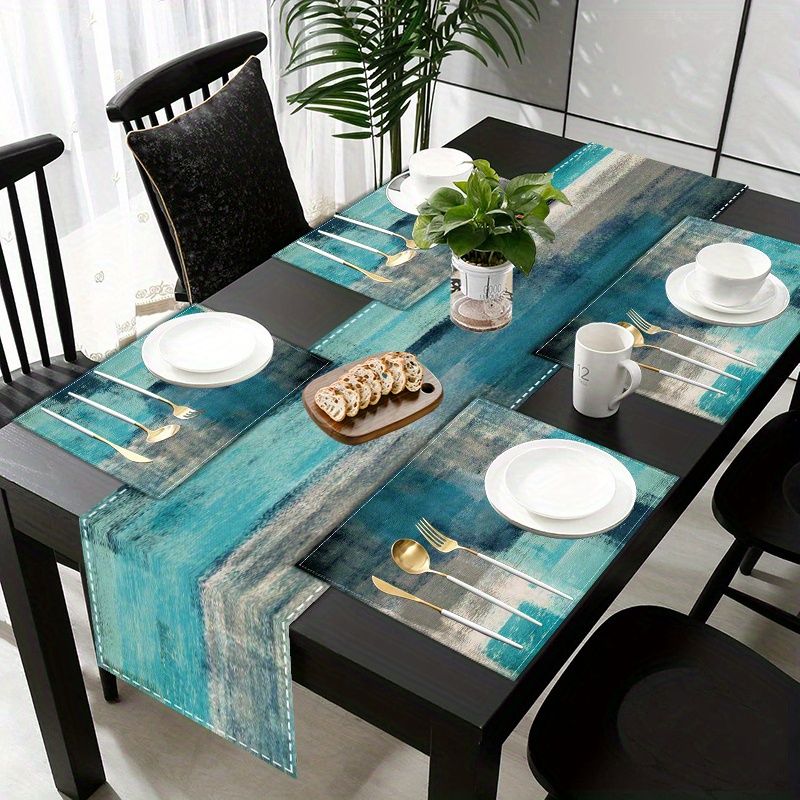 VIKAMA Morandi Abstract Ink Ta - Linen Table Runner review and price