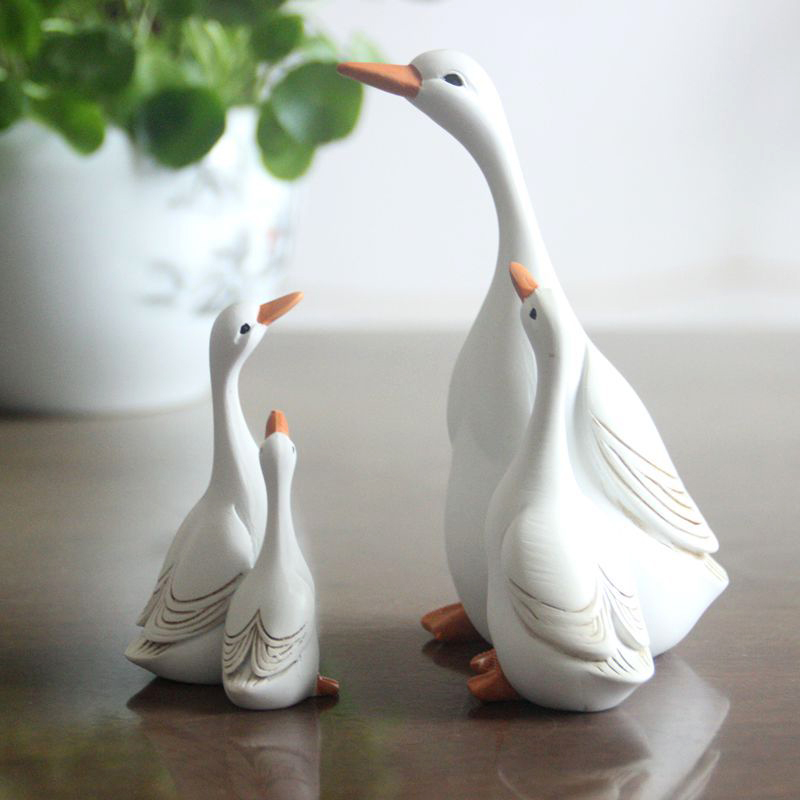 Fun Cute Duck Resin Statue Mot - Home Decor Za review and price
