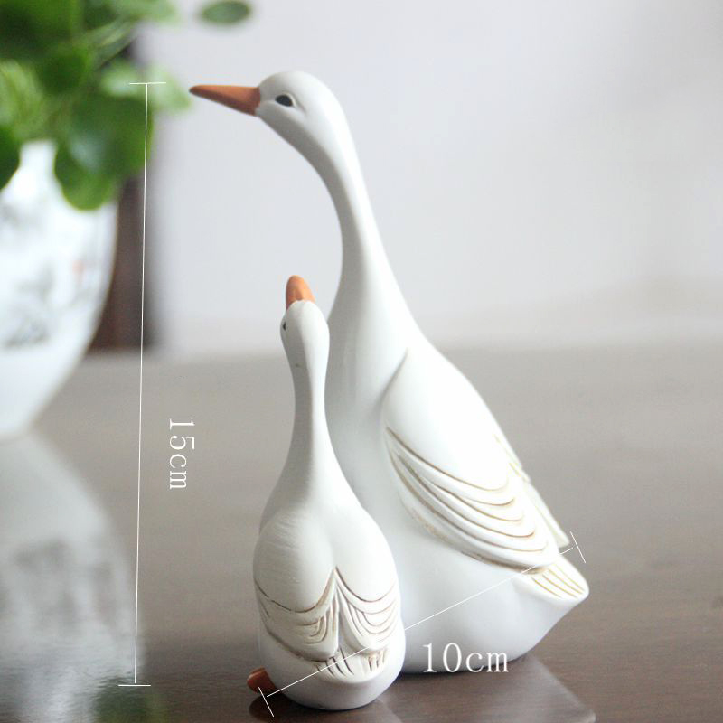 Fun Cute Duck Resin Statue Mot - Home Decor Za review and price