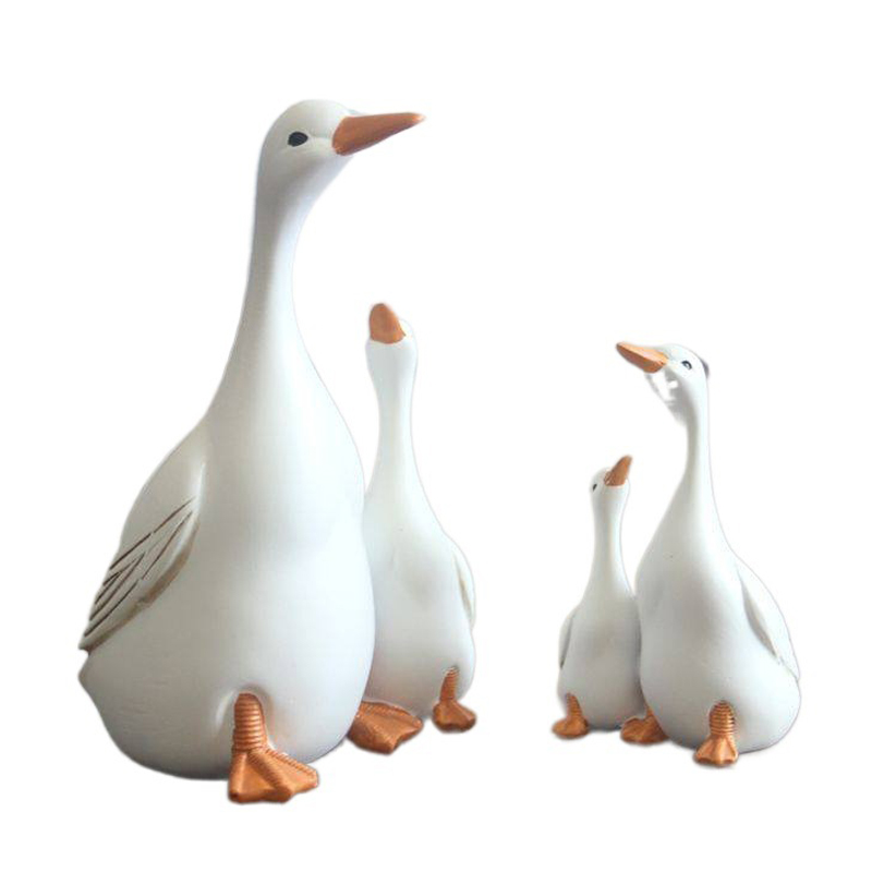 Fun Cute Duck Resin Statue Mot - Home Decor Za review and price