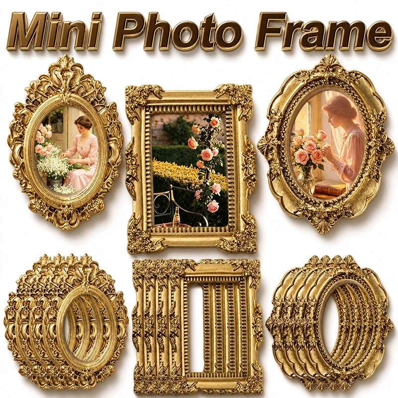 10/5pcs Vintage Resin Mini Pho - Bamboo Photo Frame review and price