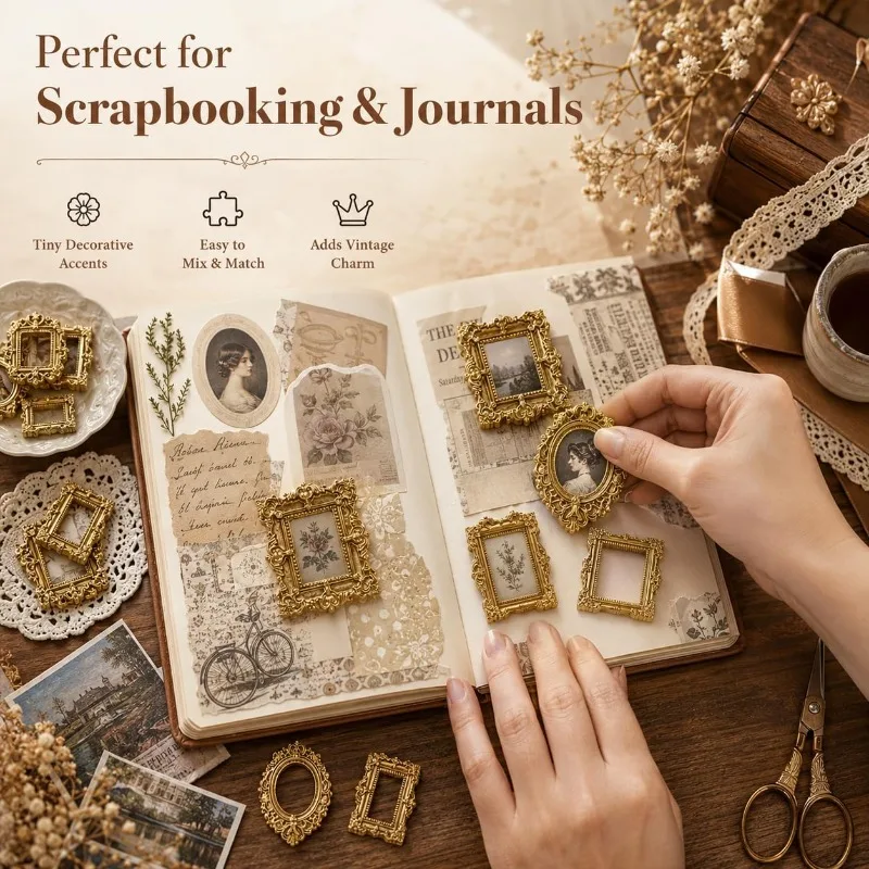 10/5pcs Vintage Resin Mini Pho - Bamboo Photo Frame review and price