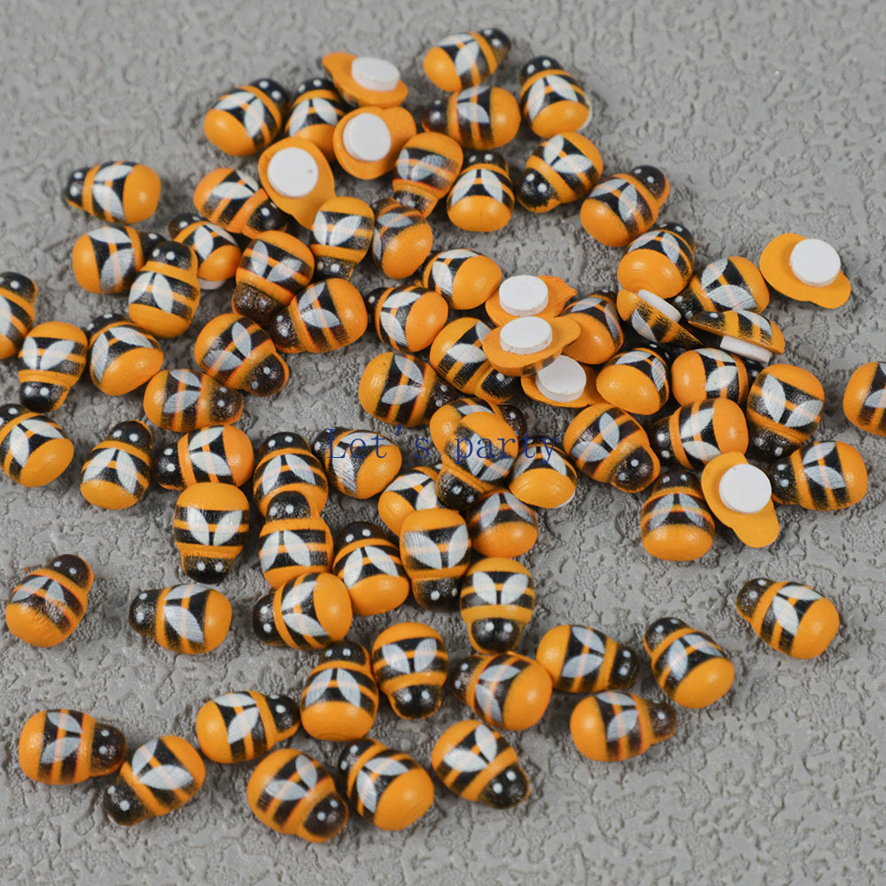 100Pcs Mini Wooden Bee Ladybug - Home Decor Za review and price