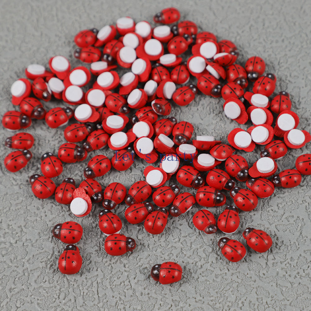 100Pcs Mini Wooden Bee Ladybug - Home Decor Za review and price